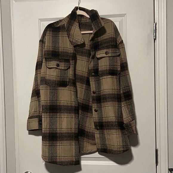 Time and Tru Jackets & Coats Time And Tru Plaid Shacket Size Xxxl